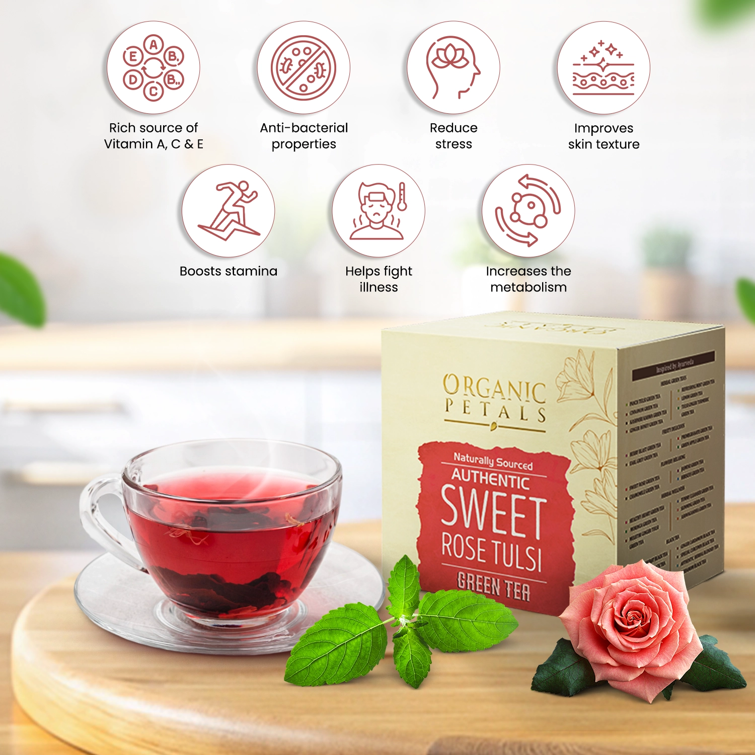 Sweet Rose Green Tea - Image 2